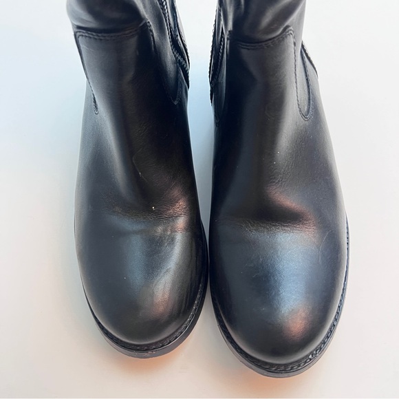 Frye Molly Button Black Brown Multicolor Leather Equestrian Riding Boots, Size 7 - Picture 5 of 7